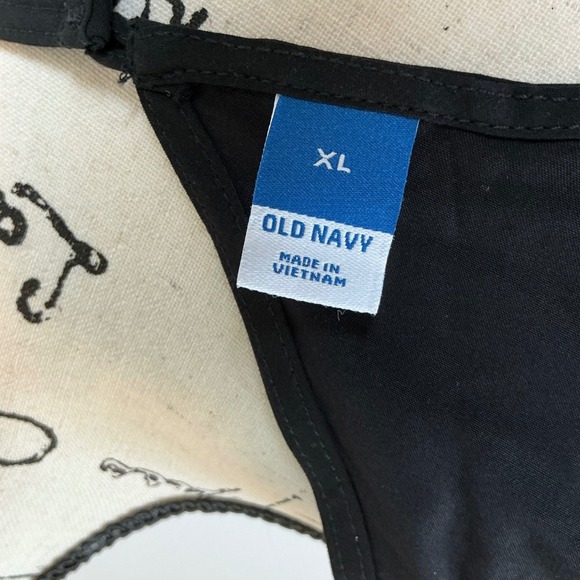 Old Navy Black Mini Dress Smocked Square Neck Open Back Short Sleeve XL - Picture 5 of 5